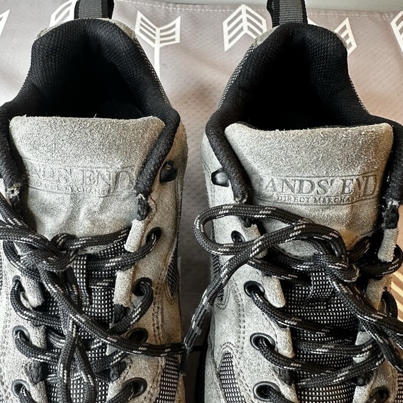 Lands End‎ Mens Gray Suede Outdoor Lace Up Trail Hiking Shoes Size 8M #73779 - Picture 3 of 12